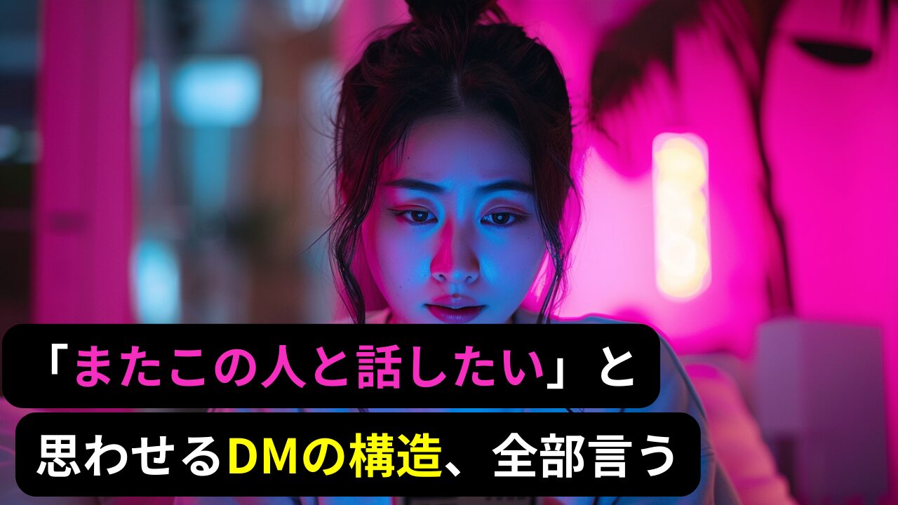 「またこの人と話したい」と思わせるDMの構造、全部言う