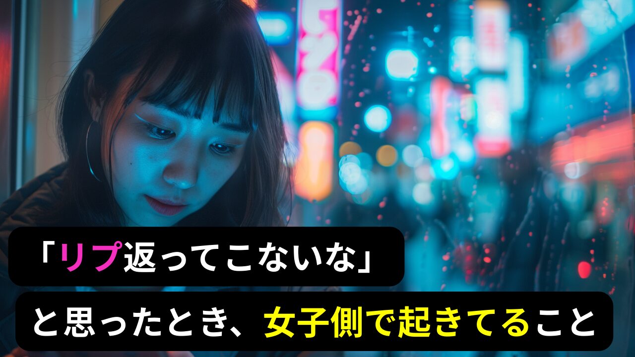 「リプ返ってこないな」と思ったとき、女子側で起きてること